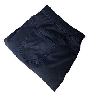 Catherines Women's Sateen Stretch Capri Pants Petite 28WP Navy Black